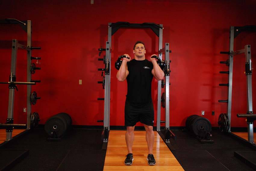 Kettlebell Push Press demonstration