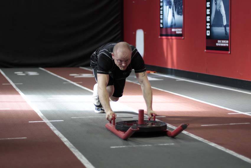 Sled Push: uitvoering