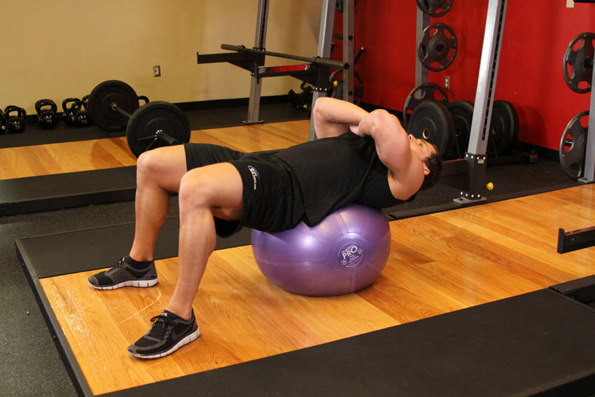 Swiss Ball Crunch demonstration