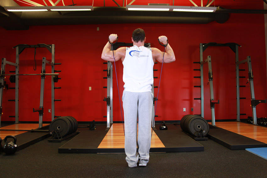 Band Shoulder Press demonstration
