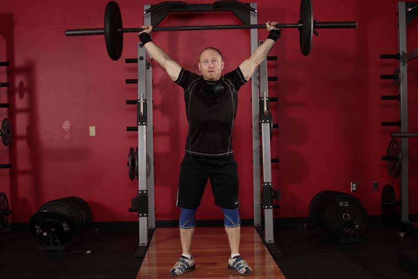Kettlebell Overhead Squat demonstration