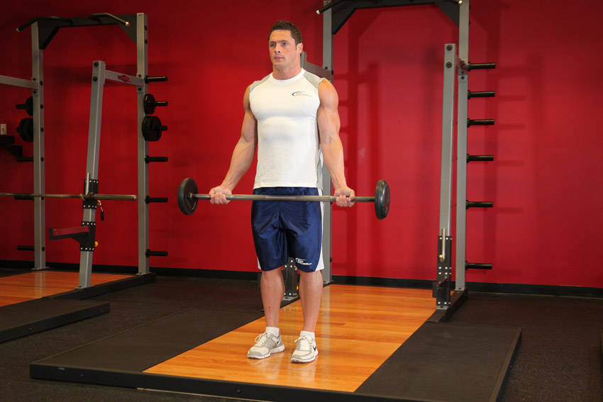 Wide Grip Barbell Curl demonstration