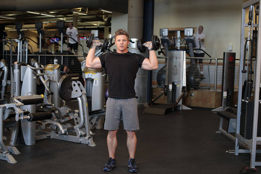 Alternating Dumbbell Press demonstration