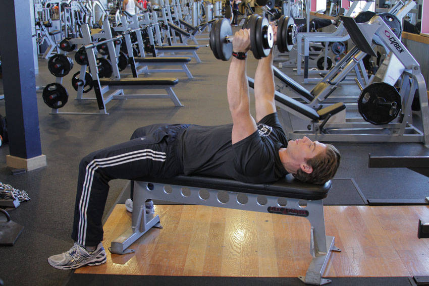 Neutral Grip Dumbbell Bench Press demonstration