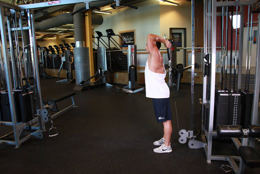 Seated Overhead Cable Extension: uitvoering