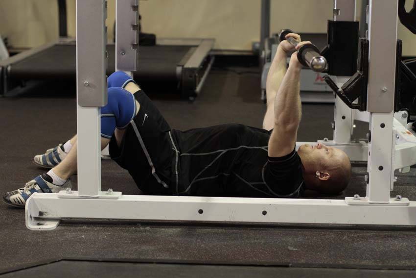 Kettlebell Floor Press demonstration