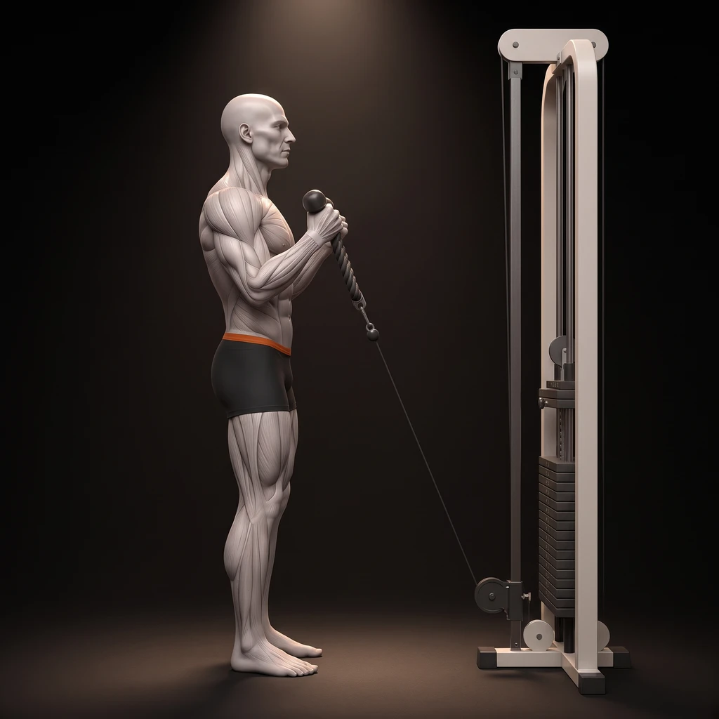 Cable Rope Hammer Curl demonstration
