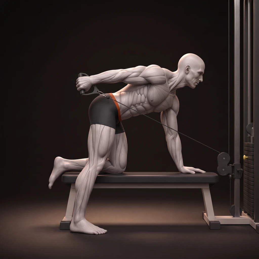 Cable Tricep Kickback: uitvoering