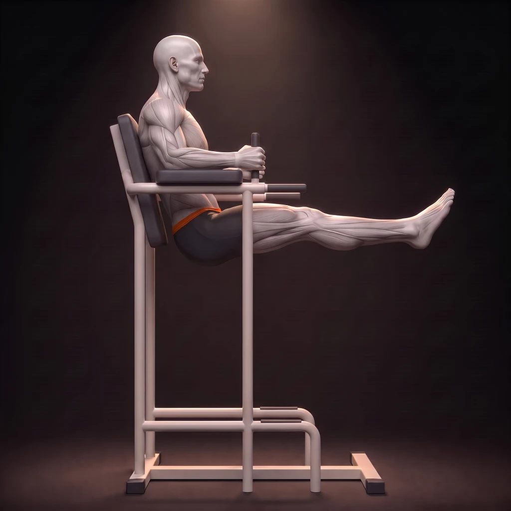 Captain's Chair Leg Raise: uitvoering