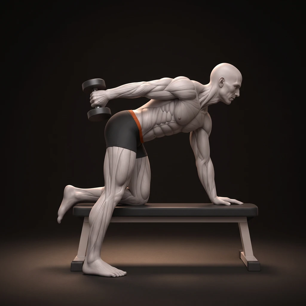Dumbbell Kickback demonstration