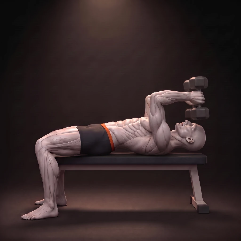 Dumbbell Skull Crusher demonstration