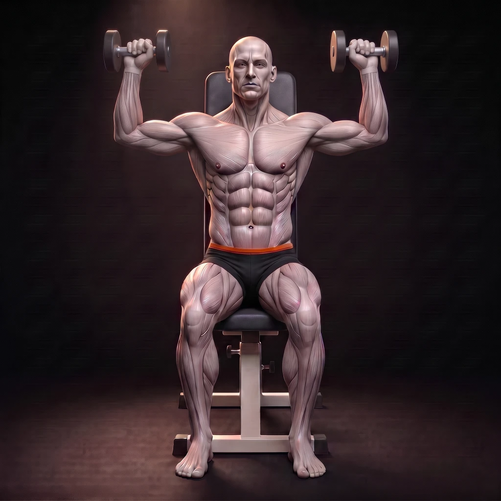 Seated Dumbbell Overhead Press demonstration