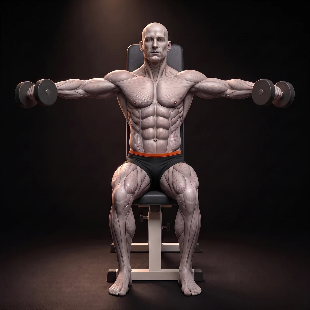 Seated Lateral Raise demonstration